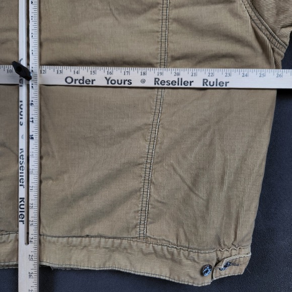 Levis Corduroy Sherpa Trucker Jacket Mens Large Tan Retro Workwear Western 70520 - Picture 8 of 10